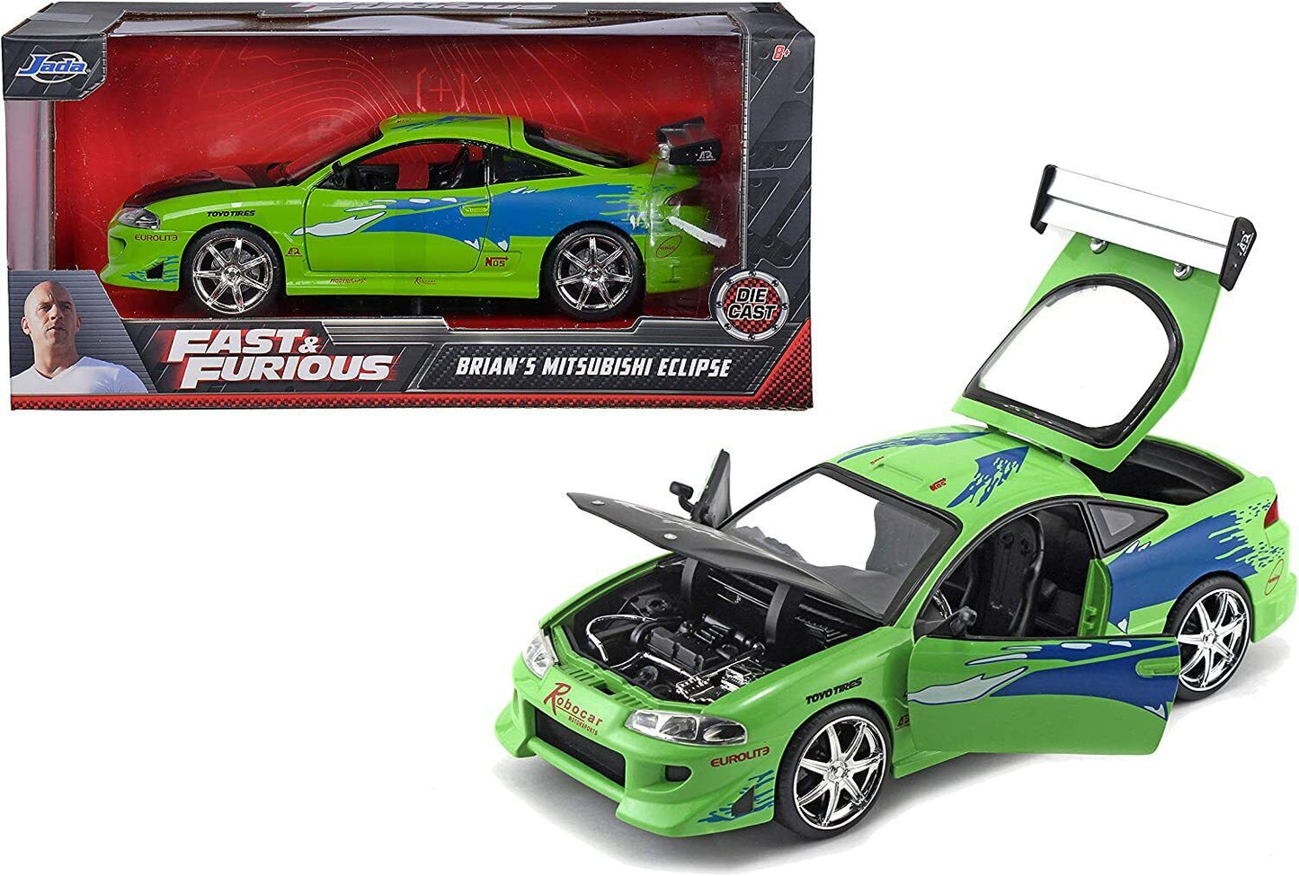 FAST & FURIOUS - Brian's Mitsubishi Eclipse 1:24 Scale Diescast Model