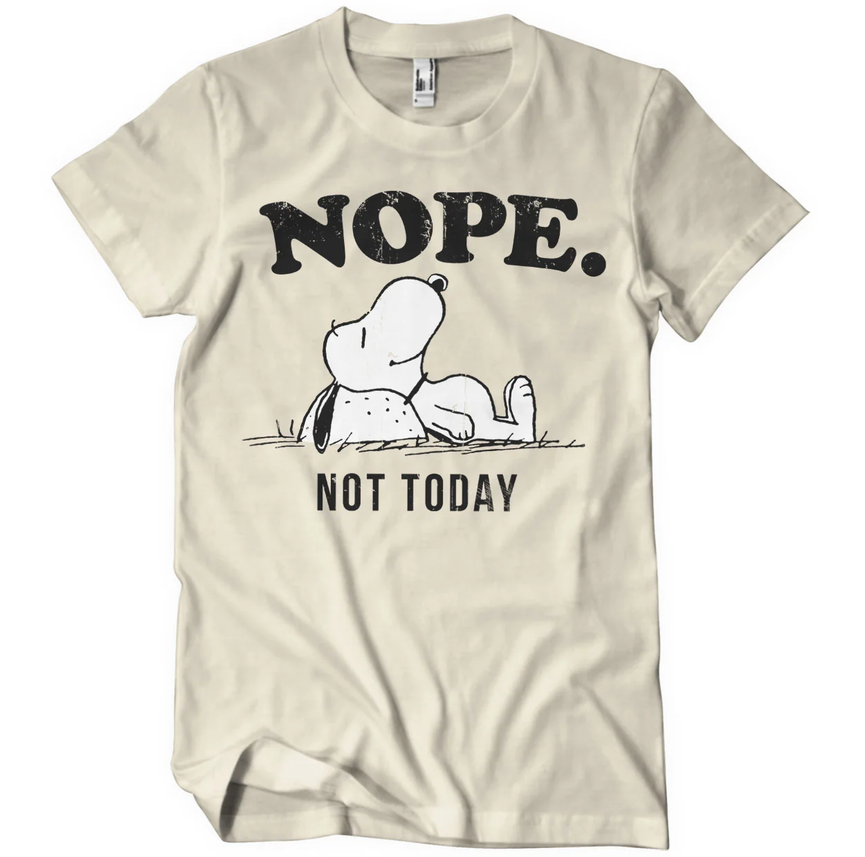 PEANUTS - Nope. Not Today Khaki T-Shirt