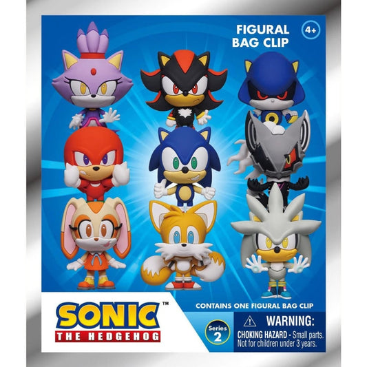 SONIC THE HEDGEHOG - Series 2 Character Mystery Blind Bag Keyring / Bag Clip