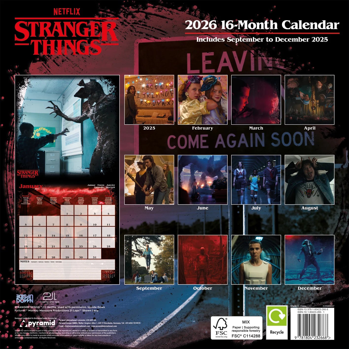 STRANGER THINGS - 2026 Calendar