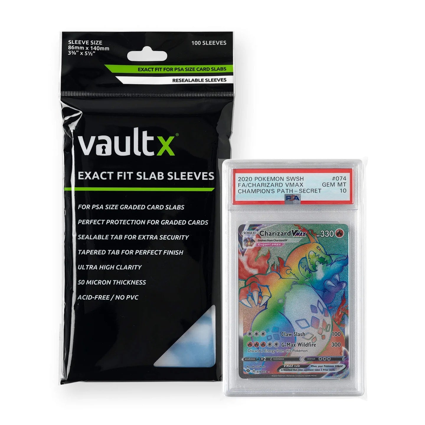 VAULT X - PSA Exact Fit Slab Sleeves (100)