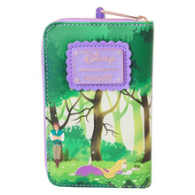 Load image into Gallery viewer, LOUNGEFLY : DISNEY -Tangled Rapunzel Swinging From Tower Zip Purse
