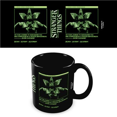 STRANGER THINGS - Run, Fight, Scream Black Mug