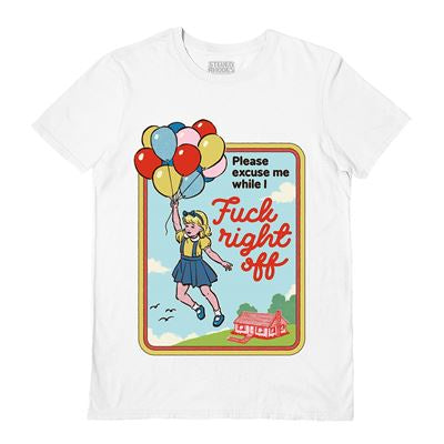 STEVEN RHODES - F*#k Right Off White T-Shirt