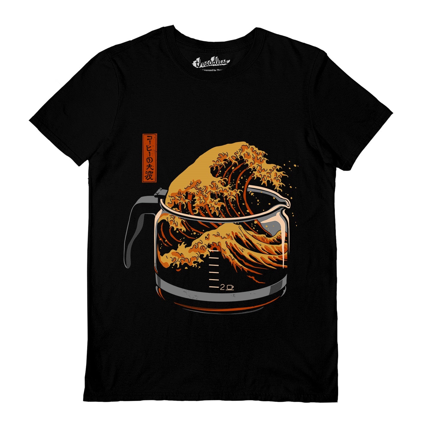 THREADLESS -  The Great Wave Of Coffee T-Shirt