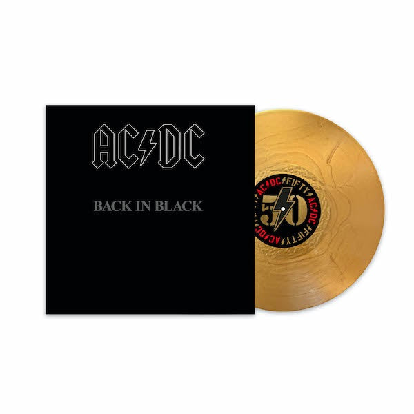 AC/DC - Back In Black 50th Anniversary Special Edition Gold Coloured Vinyl Album