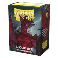 DRAGON SHIELD - Blood Red Matte Standard Size Sleeves (100)