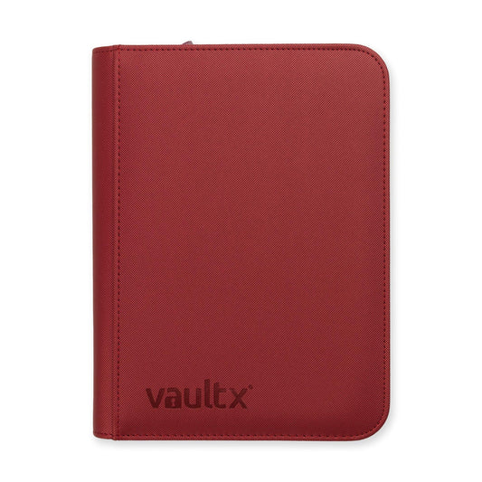 VAULT X - Metallic Red 4-Pocket Exo-Tec Zip Binder