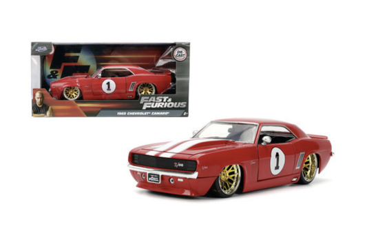 FAST & FURIOUS - 1969 Chevrolet Camaro Jada Diecast 1:24 Car
