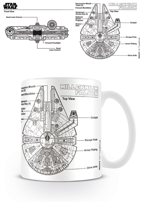 STAR WARS - Millennium Falcon Sketch mug