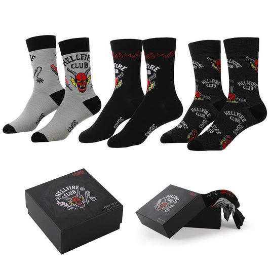 STRANGER THINGS - Hellfire Club 3 Pack Socks [38-45]