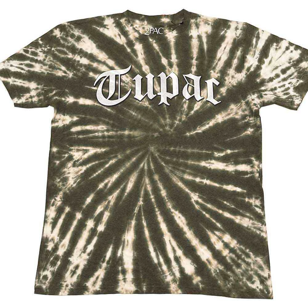 TUPAC - Gothic Logo Dip-Dye T-Shirt
