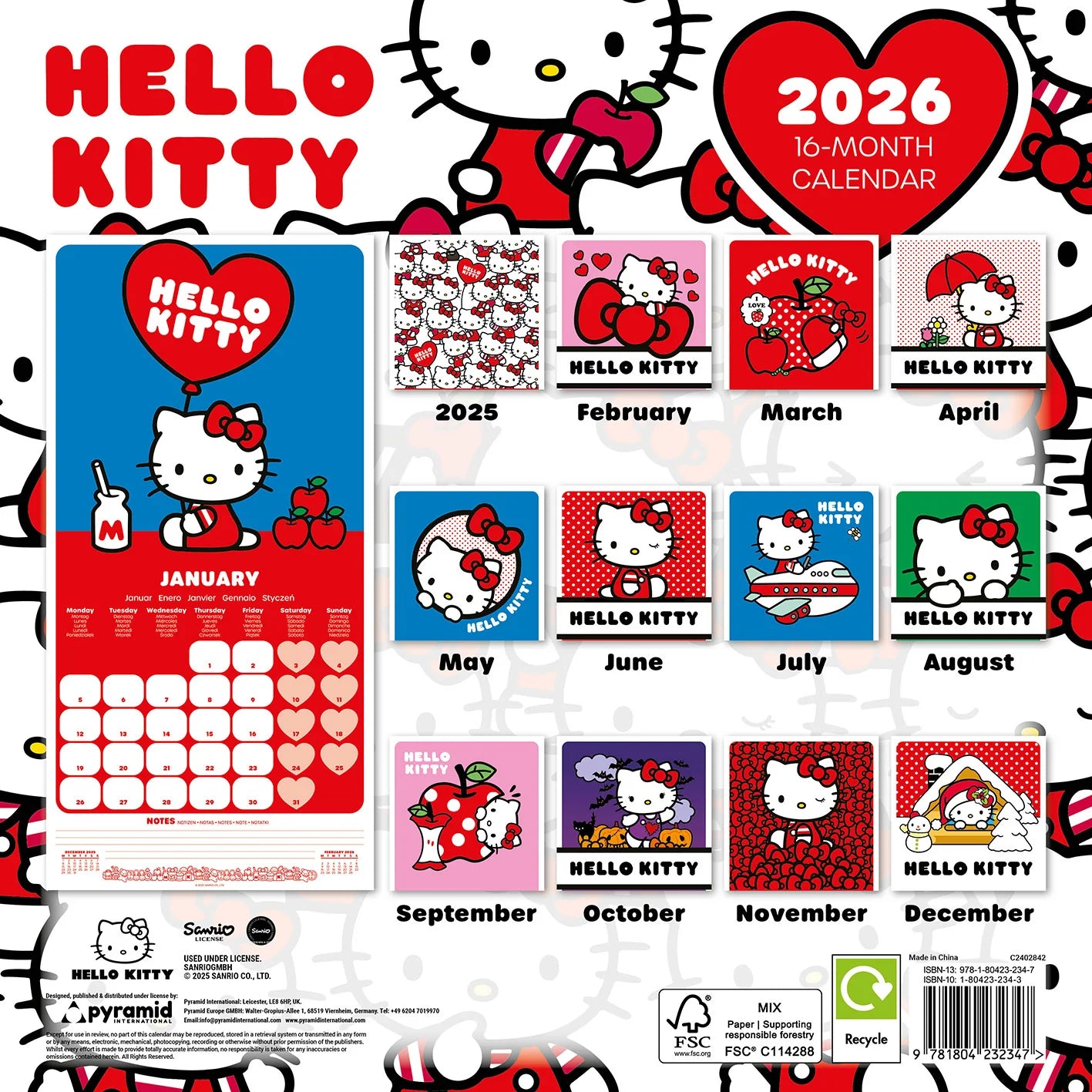 SANRIO - Hello Kitty 2026 Calendar