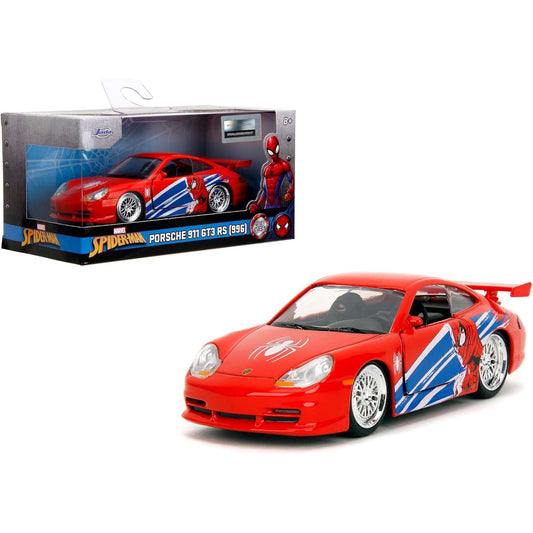 MARVEL : SPIDER-MAN - Porche 911 GT3 RS (996) Jada Diecast 1:32 Car