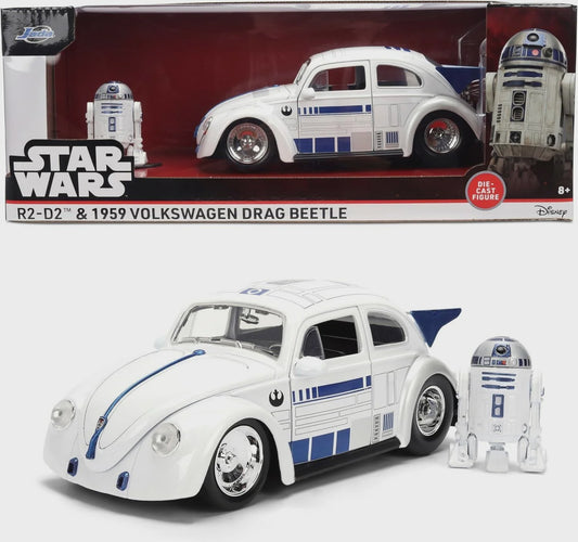 STAR WARS - R2-D2 & 1959 Volkswagen Drag Beetle 1:24 Diecast Car