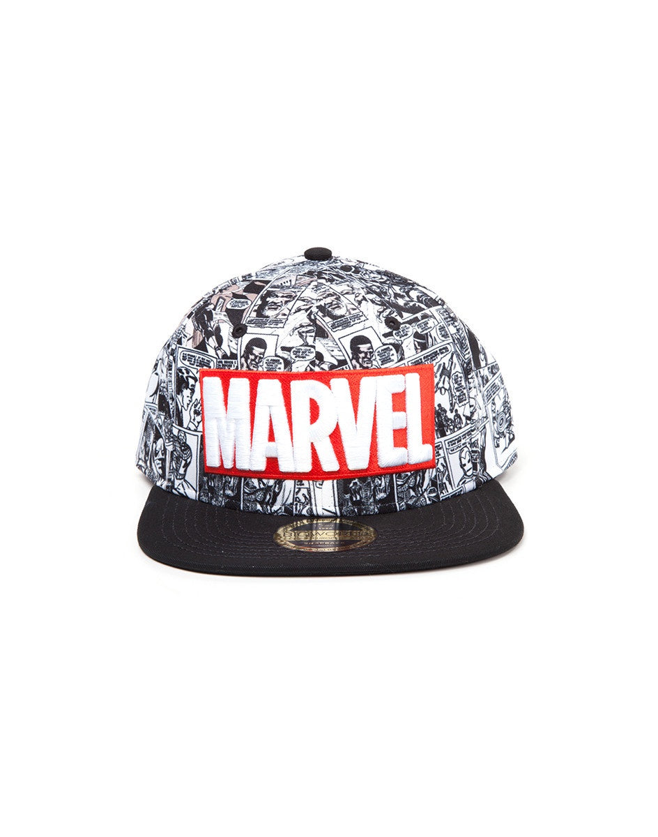 MARVEL - Comic & Classic Red Logo Snapback Cap