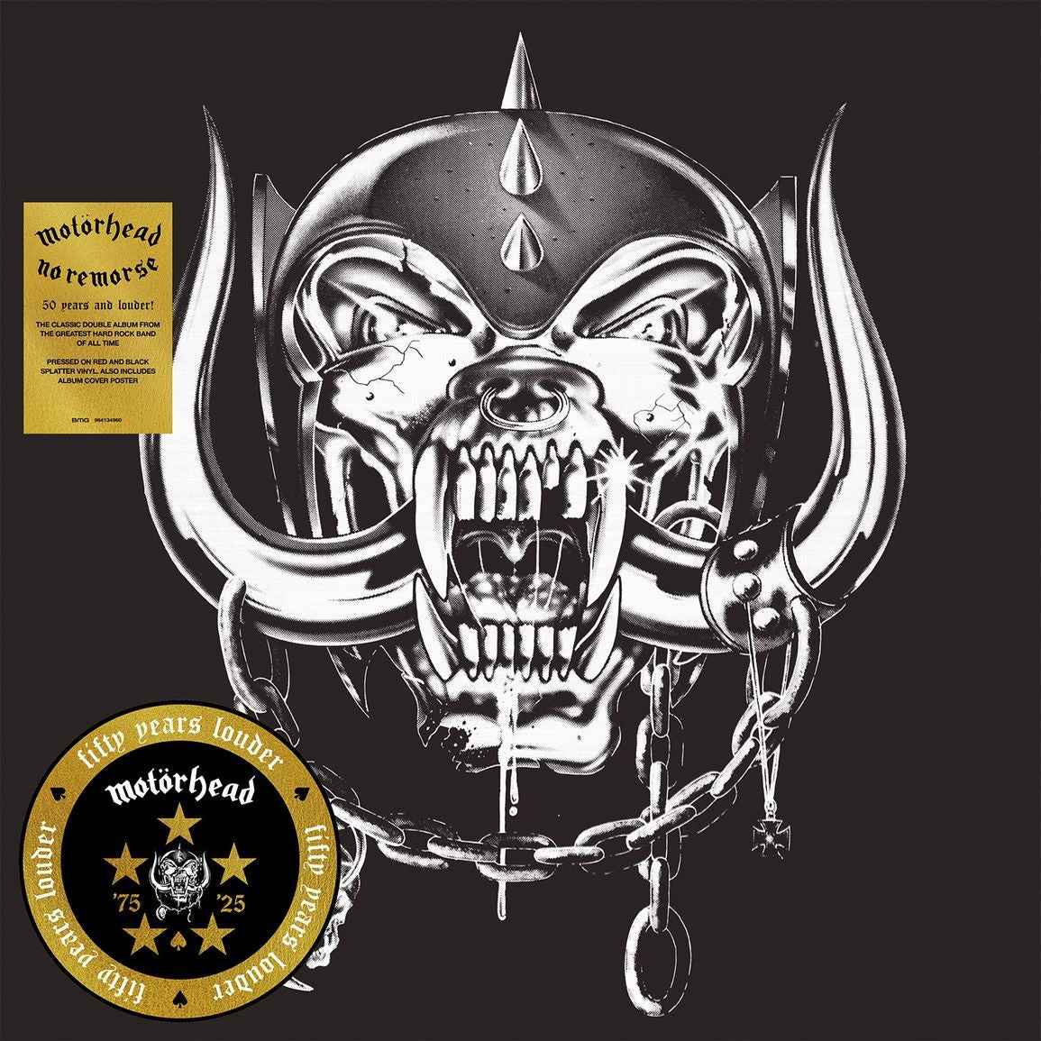 MOTORHEAD - No Remorse (50th Anniversary Edition) Red/Black Splatter Vinyl Album