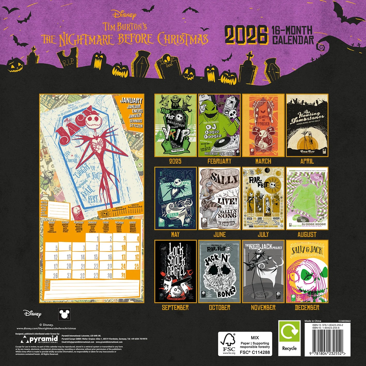 NIGHTMARE BEFORE CHRISTMAS - Fear Fest 2026 Calendar