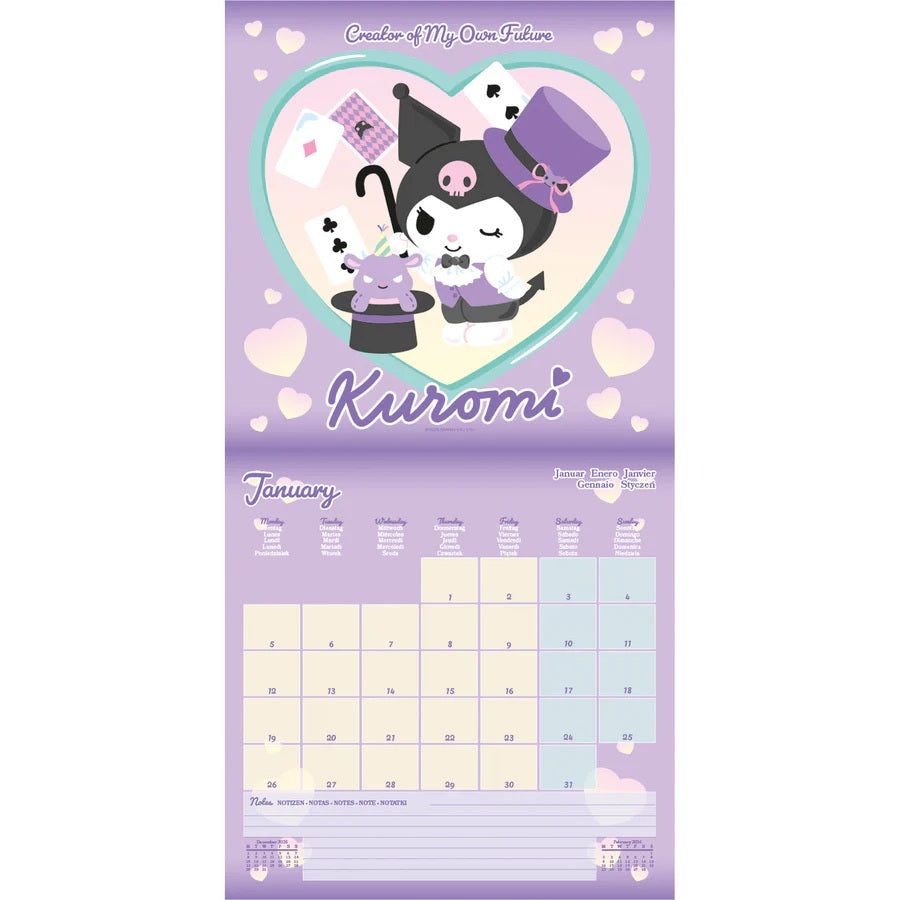 SANRIO - Kuromi Dream Without Fear 2026 Calendar