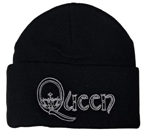 QUEEN - Silver Lurex Crown Q Beanie