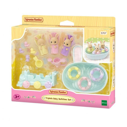SYLVANIAN FAMILIES - Milk Rabbit Triplets Baby Bathtime Figure Set