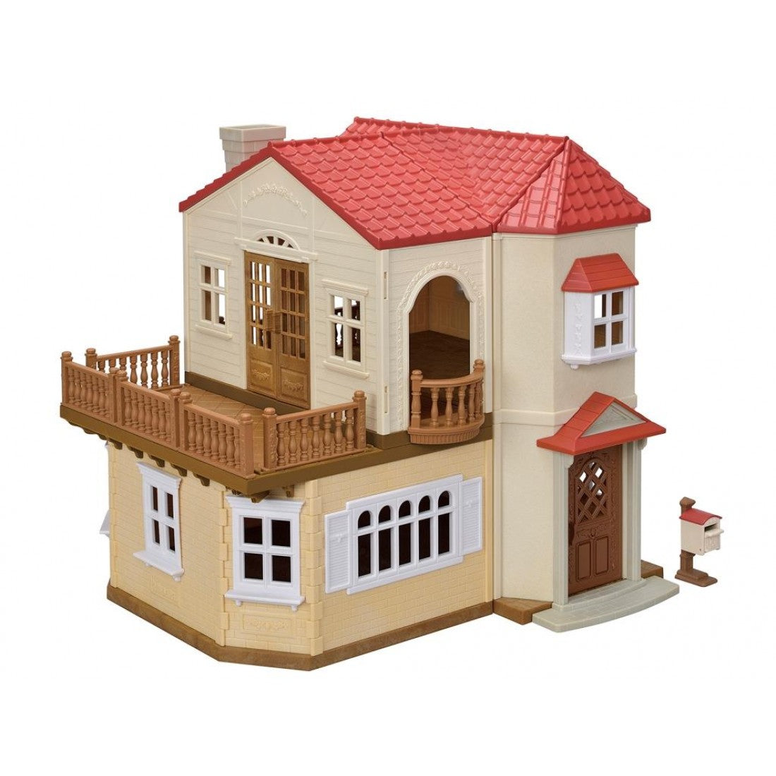 SYLVANIAN FAMILIES - Red Roof Country Home with Secret Attic Playroom Set
