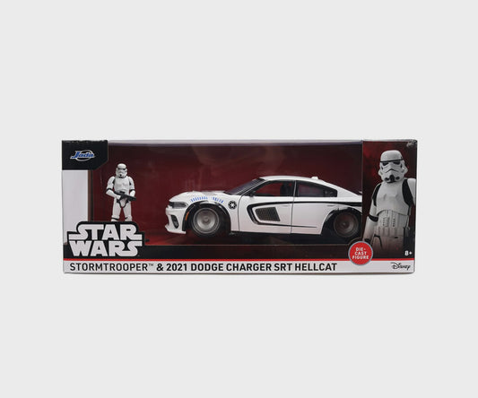STAR WARS - Stormtrooper & 2021 Dodge Charger SRT Hellcat 1:24 Diecast Car