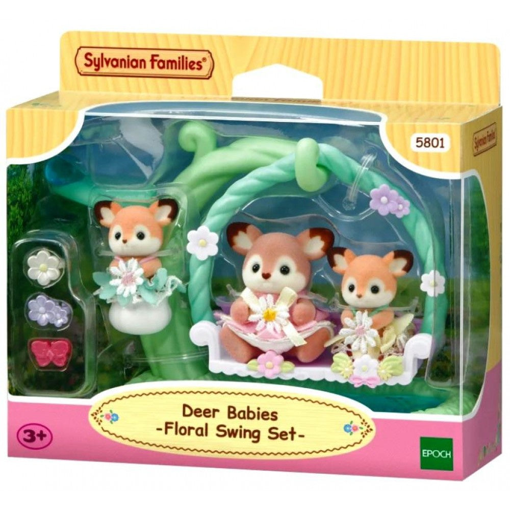 SYLVANIAN FAMILIES - Deer Babies Floral Swing Figure Set