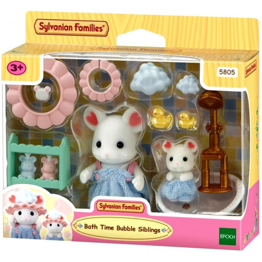 SYLVANIAN FAMILIES - Bath Time Bubble Siblings Figure Set