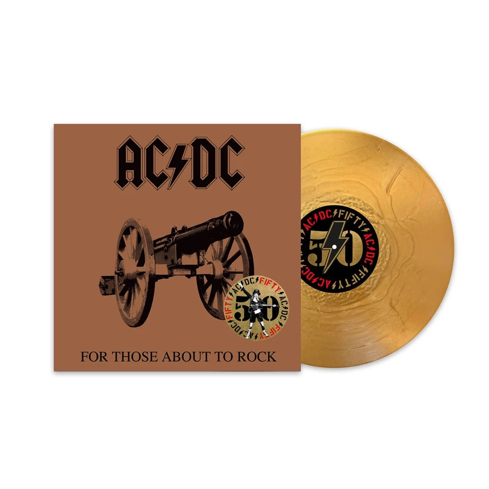 AC/DC - For Those About To Rock 50th Anniversary Special Edition Gold Coloured Vinyl Album
