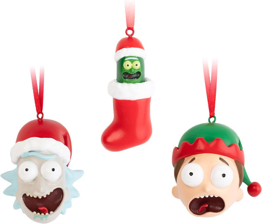 RICK AND MORTY - Set 3 Christmas Decorations