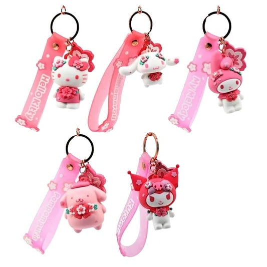 SANRIO - Hello Kitty & Friends Sakura Keychain with Strap