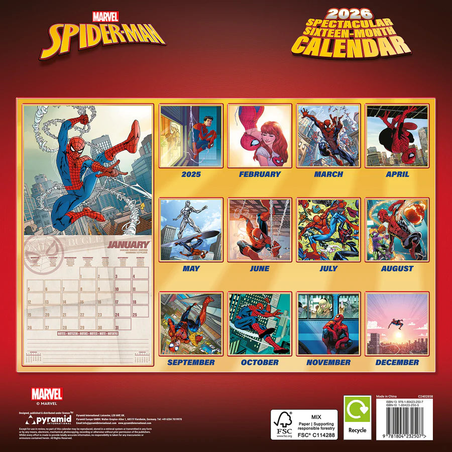 MARVEL : SPIDER-MAN - Animated 2026 Calendar