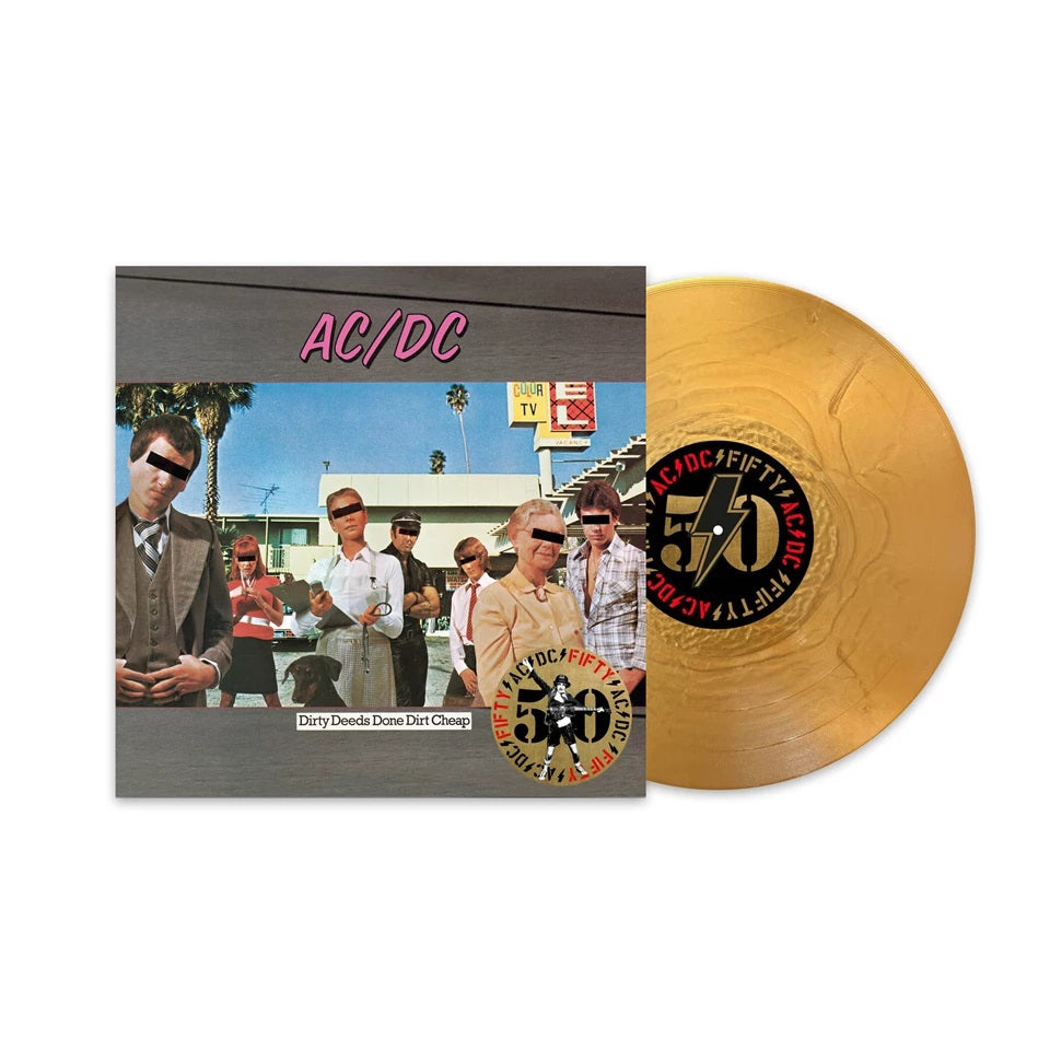 AC/DC - Dirty Deeds Done Dirt Cheap 50th Anniversary Special Edition Gold Coloured Vinyl Album