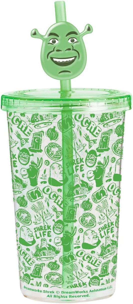 SHREK - Shrek Life Plastic Cup & Charm Straw