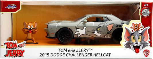 TOM & JERRY - Jerry & 2015 Dodge Challenger Hellcat Jada 1:24 Scale Diecast Car