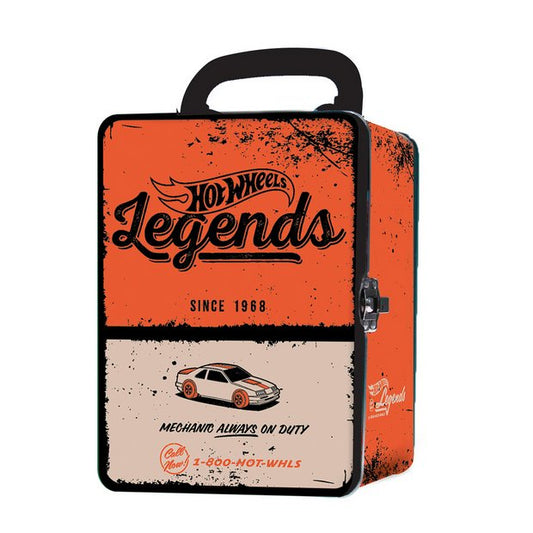 HOT WHEELS - Vintage Hot Wheels Tin Car Storage Case - Orange