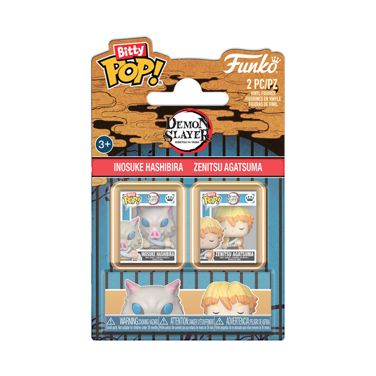 DEMON SLAYER - Inosuke Hashibira & Zenitsu Agatsuma Funko Bitty Pop! 2-Pack