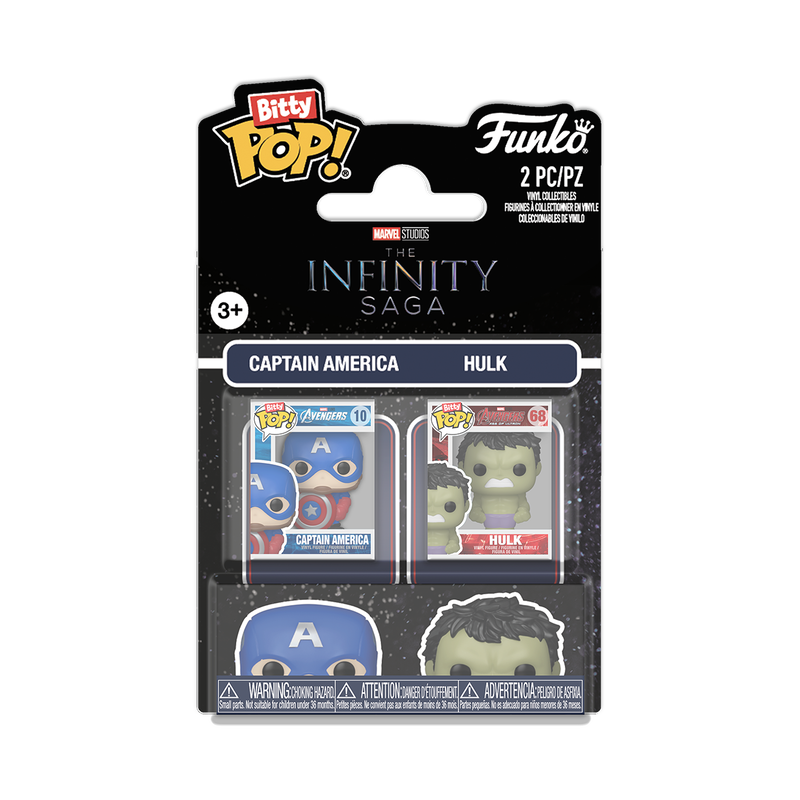 MARVEL : INFINITY SAGA - Captain America & Hulk Funko Bitty Pop! 2-Pack