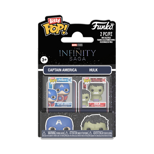 MARVEL : INFINITY SAGA - Captain America & Hulk Funko Bitty Pop! 2-Pack