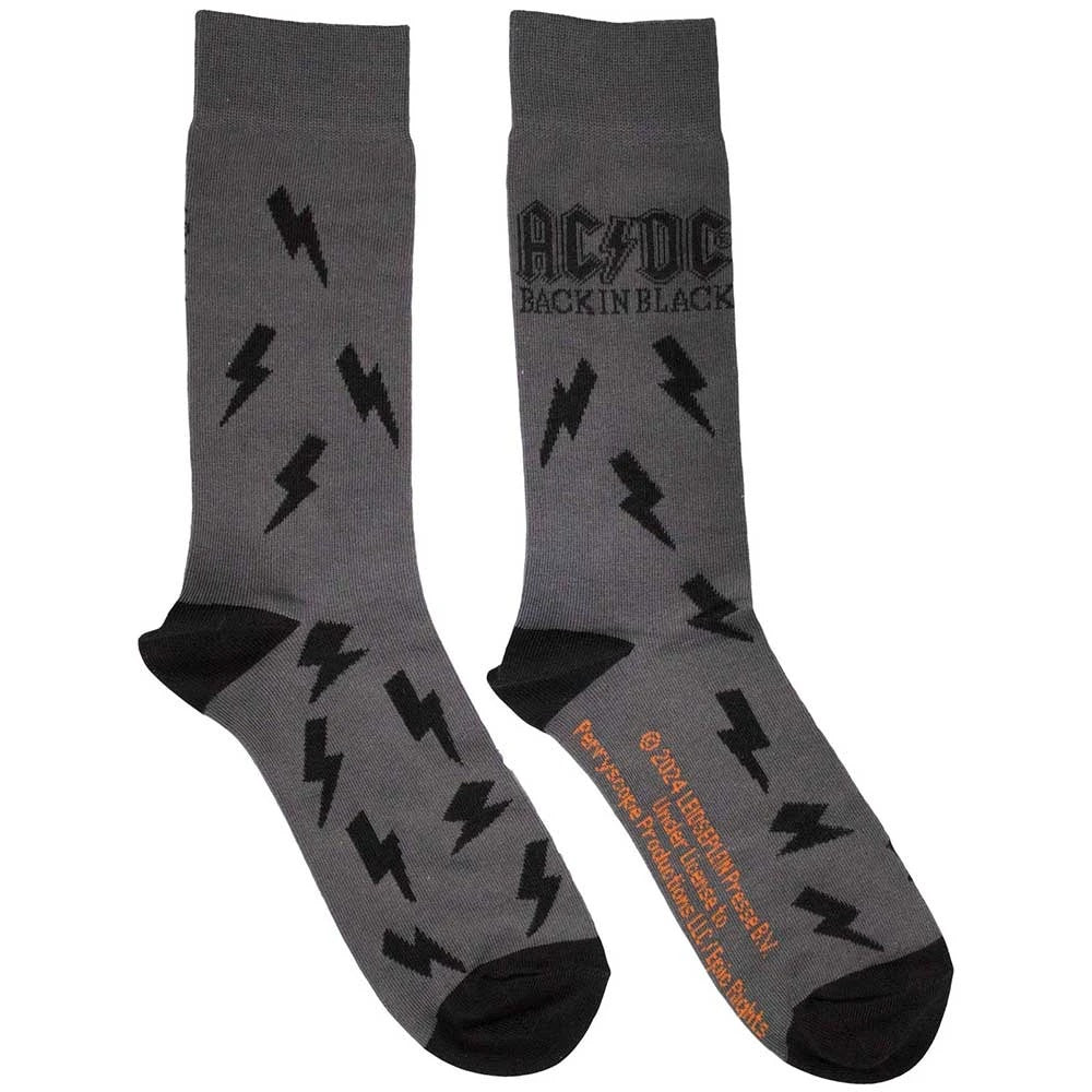 AC/DC - Back in Black Bolts (Charcoal Grey) (UK Size 6 - 11)