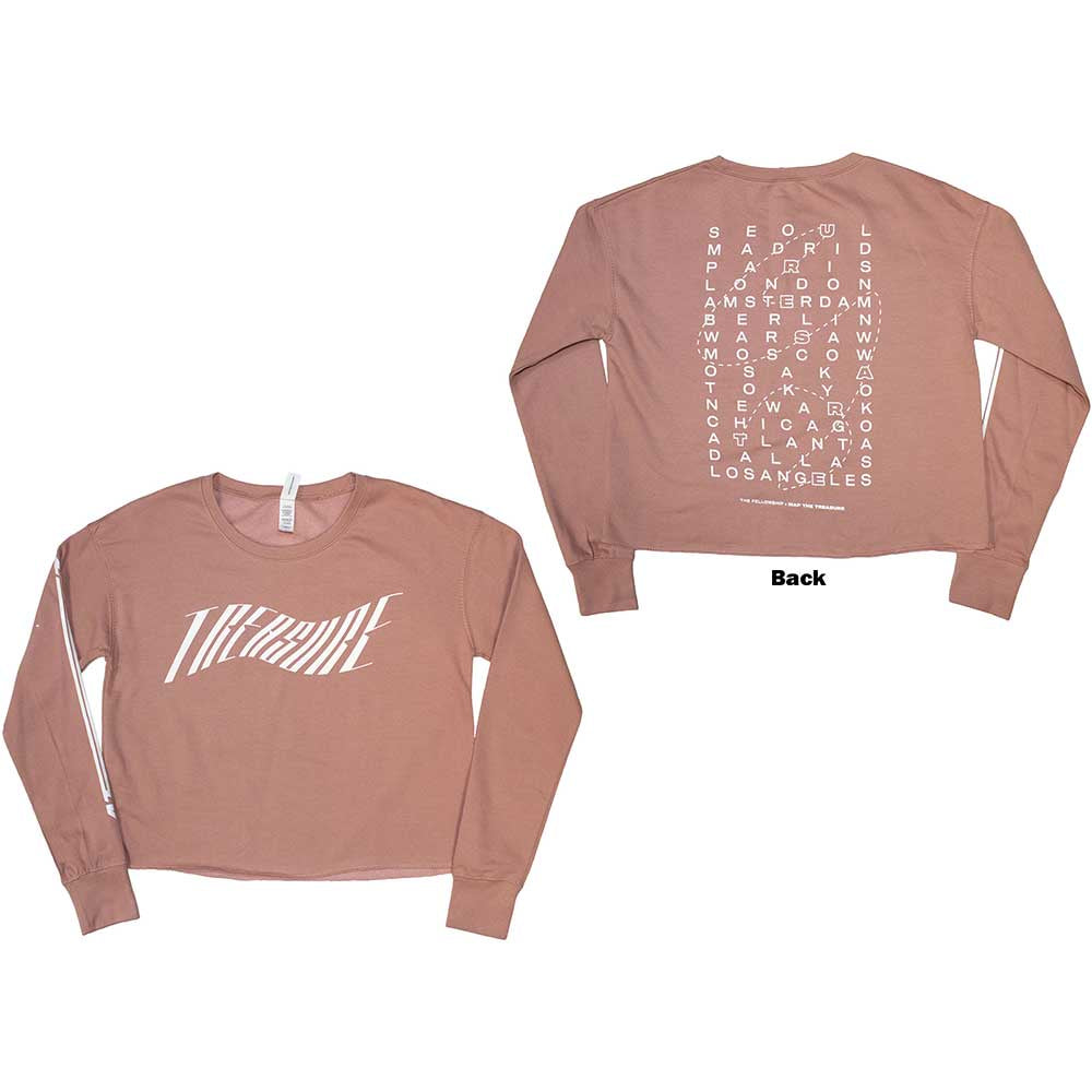 ATEEZ - Fellowship Map The Treasure Crop Pink Back Print Ex-Tour Sweatshirt (S)