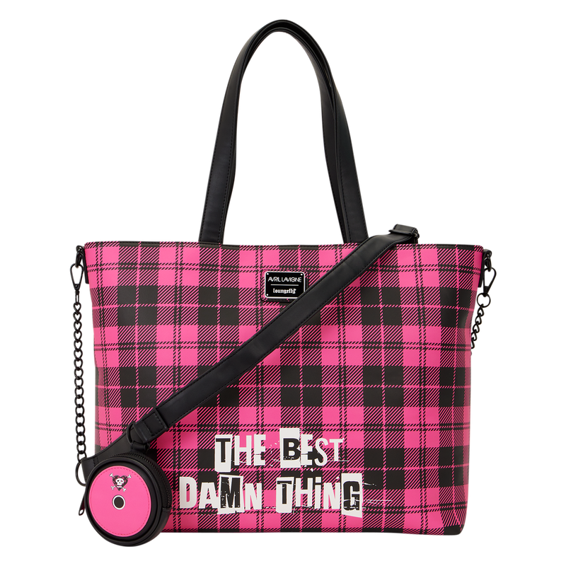 LOUNGEFLY : AVRIL LAVINGE - Logo Tote Crossbody Bag With Coin Bag