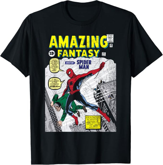 MARVEL : SPIDER-MAN - Amazing Fantasy Comic Cover T-Shirt