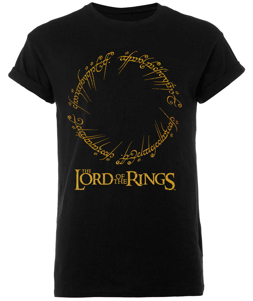 LORD OF THE RINGS - Enscripted Ring Gold T-Shirt