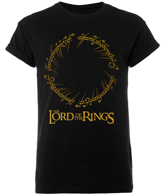 LORD OF THE RINGS - Enscripted Ring Gold T-Shirt
