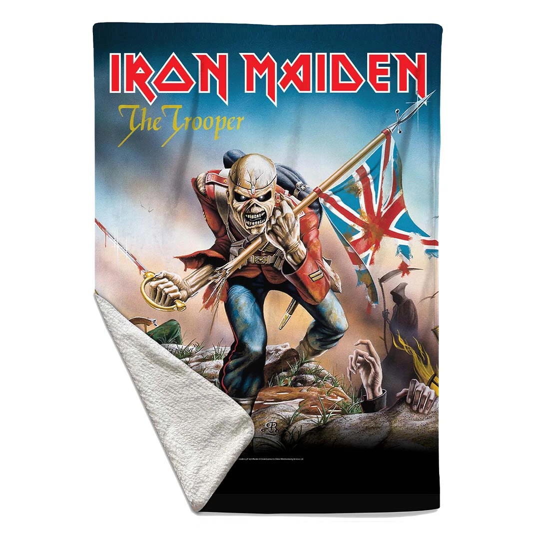 IRON MAIDEN - The Trooper Sherpa Fleece Blanket (50" x 60")