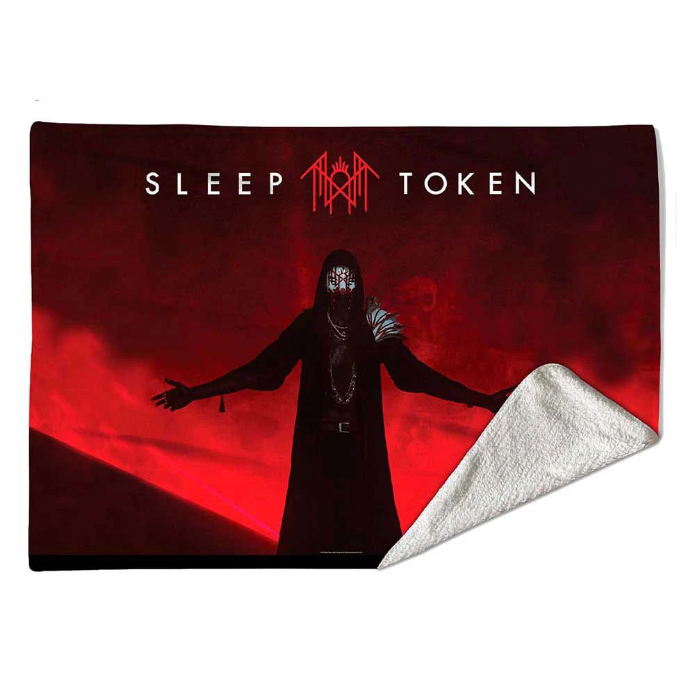SLEEP TOKEN - Red Light Sherpa Fleece Blanket (60" x 80")