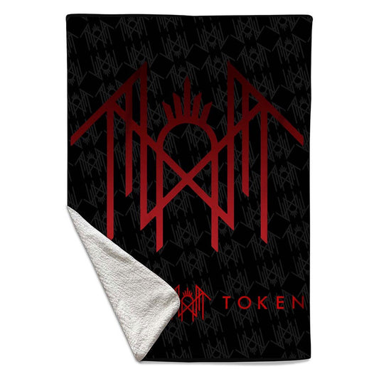 SLEEP TOKEN - Red Logo Sherpa Fleece Blanket (50" x 60")
