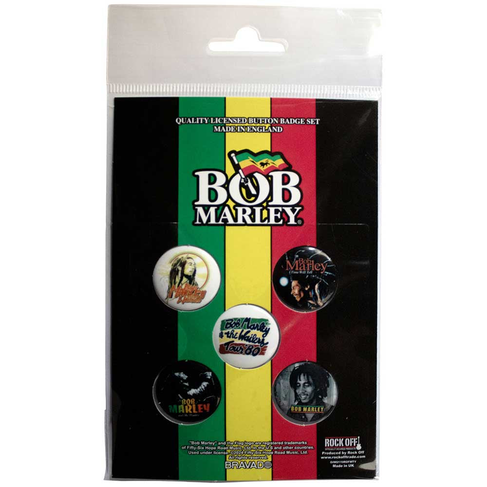 BOB MARLEY - Bob & The Wailers Badge Pack